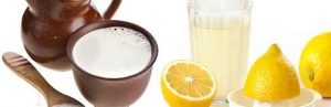 Masque visage au lait frais et au citron pour peau sèche