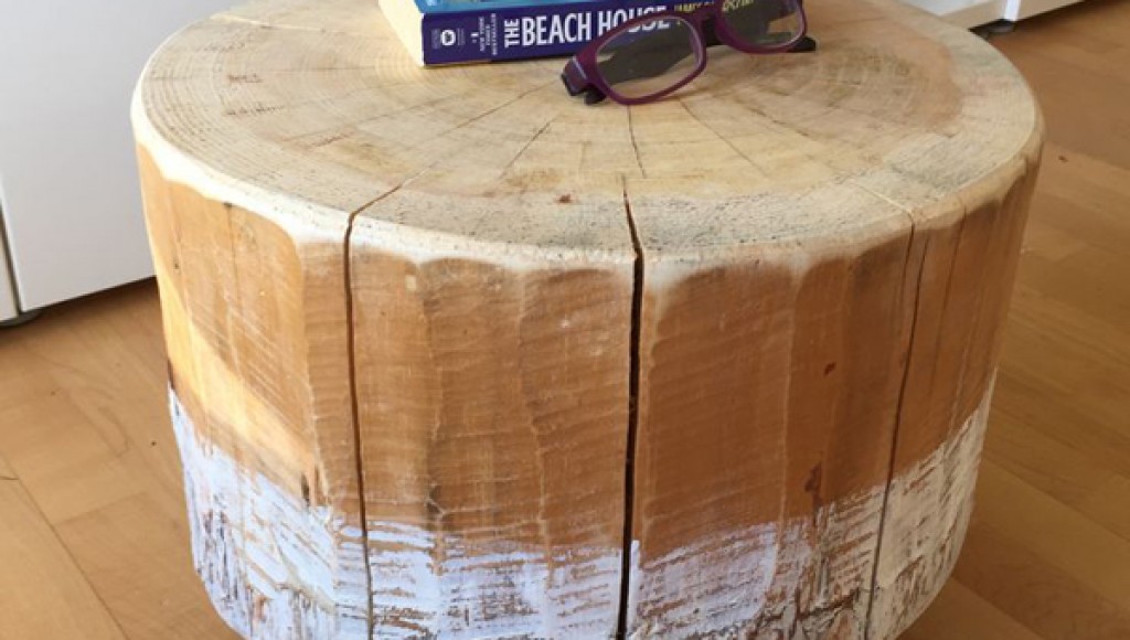 DIY Cómo hacer una mesita con un tronco