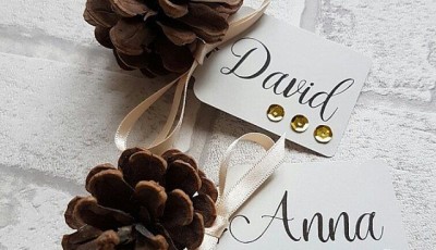 10 tarjetas con los nombres de los invitados para tu mesa de Navidad