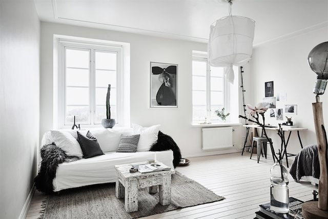 Apartamento nórdico con mezclas de estilo industrial y boho