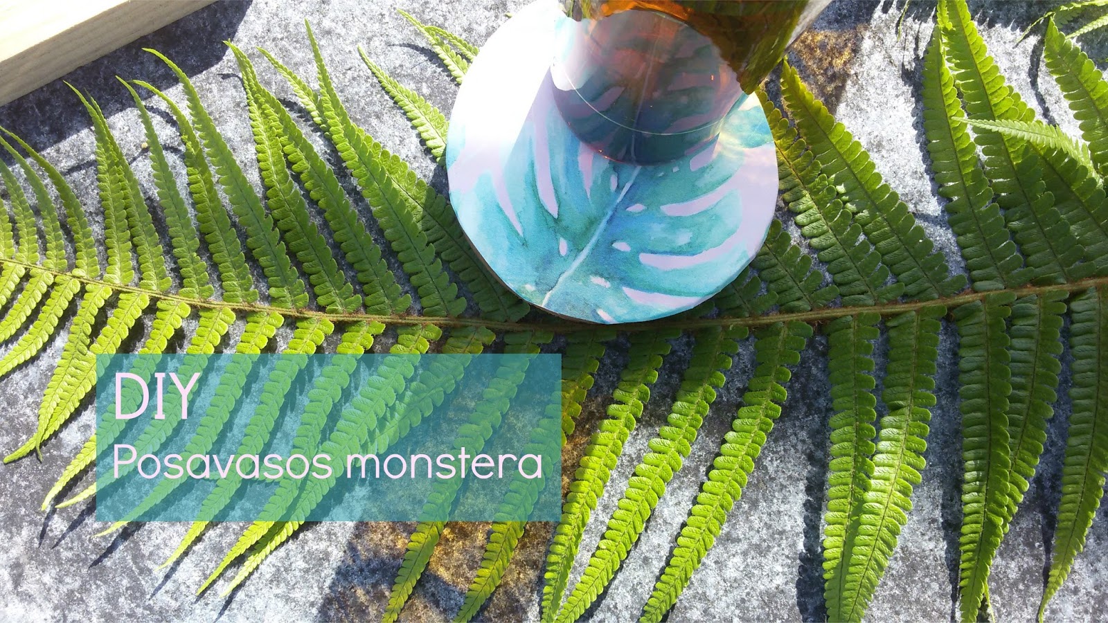 Personalizar posavasos de madera, diy tropical