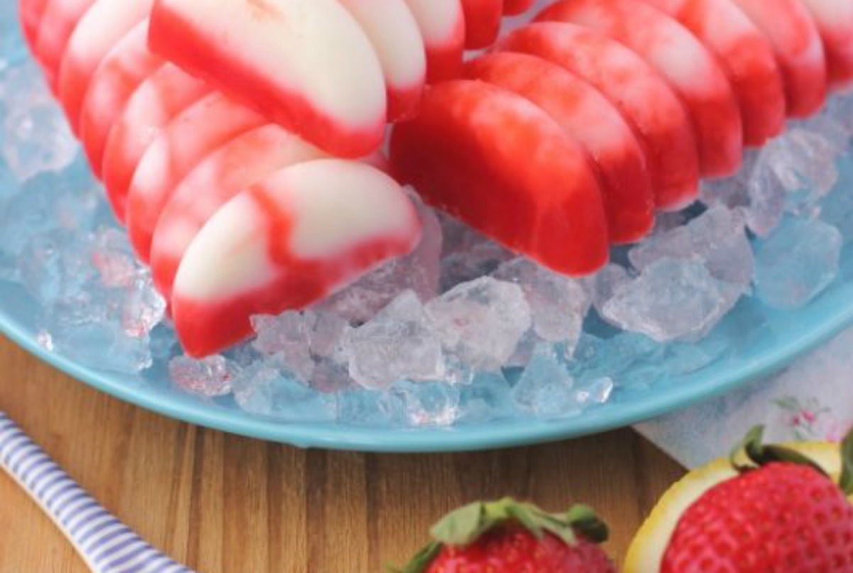 Helado de fresa y yogur