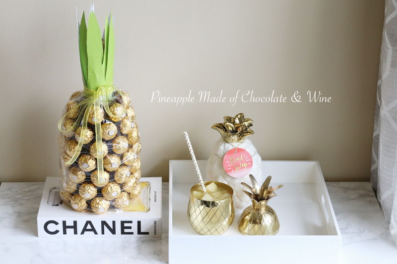 DIY Piña de cava y bombones