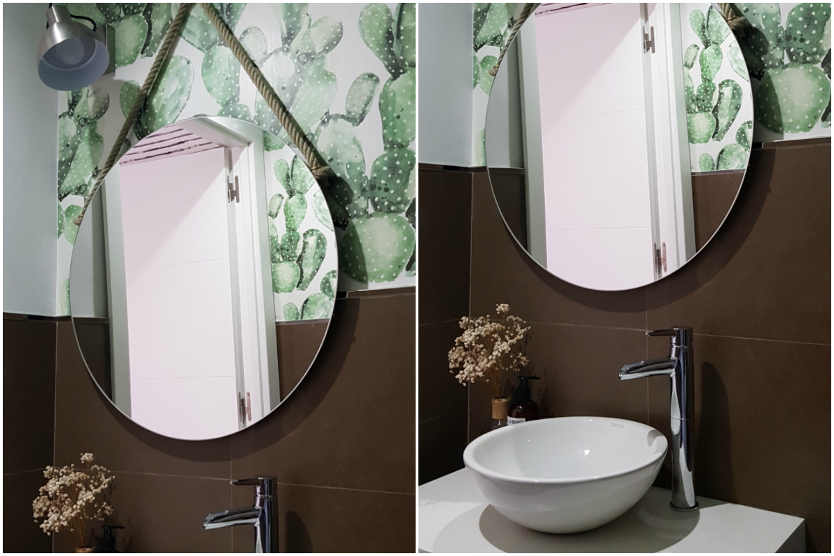 Decorar un baño con papel pintado