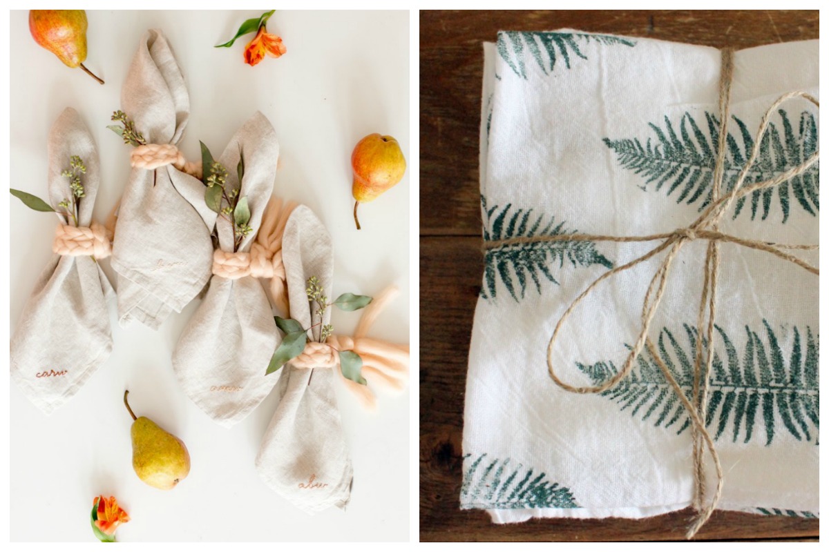 Dos formas de personalizar tus servilletas