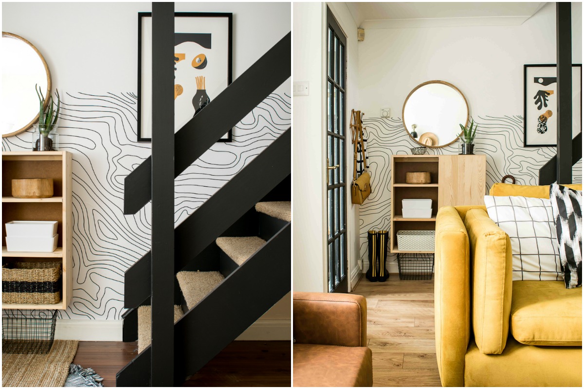 Antes y después de una entrada de casa