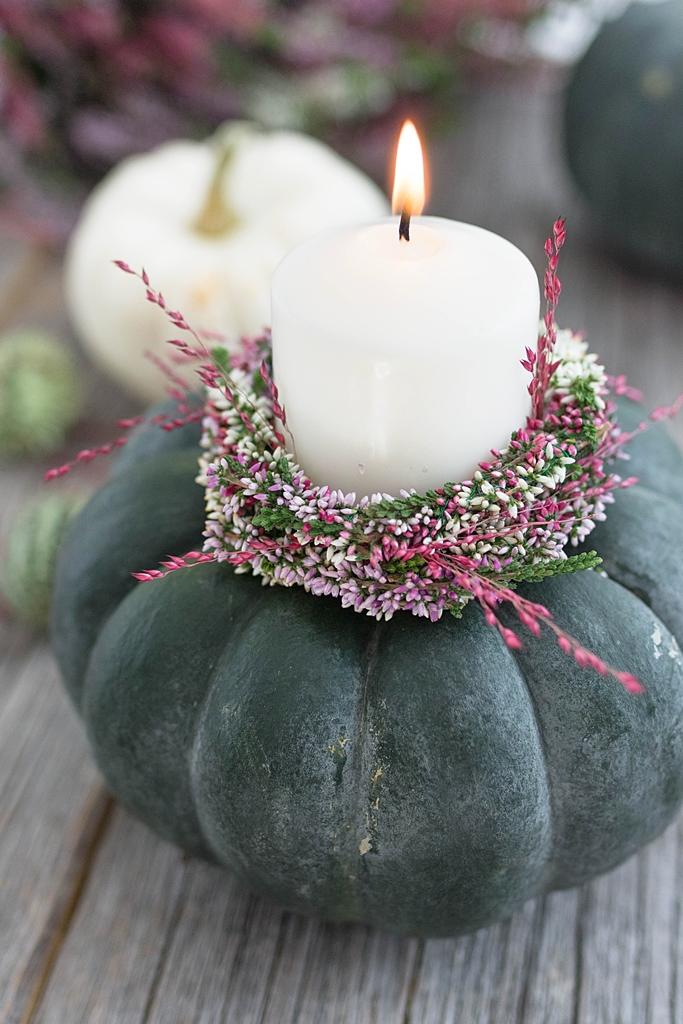 DIY Porta velas de calabaza