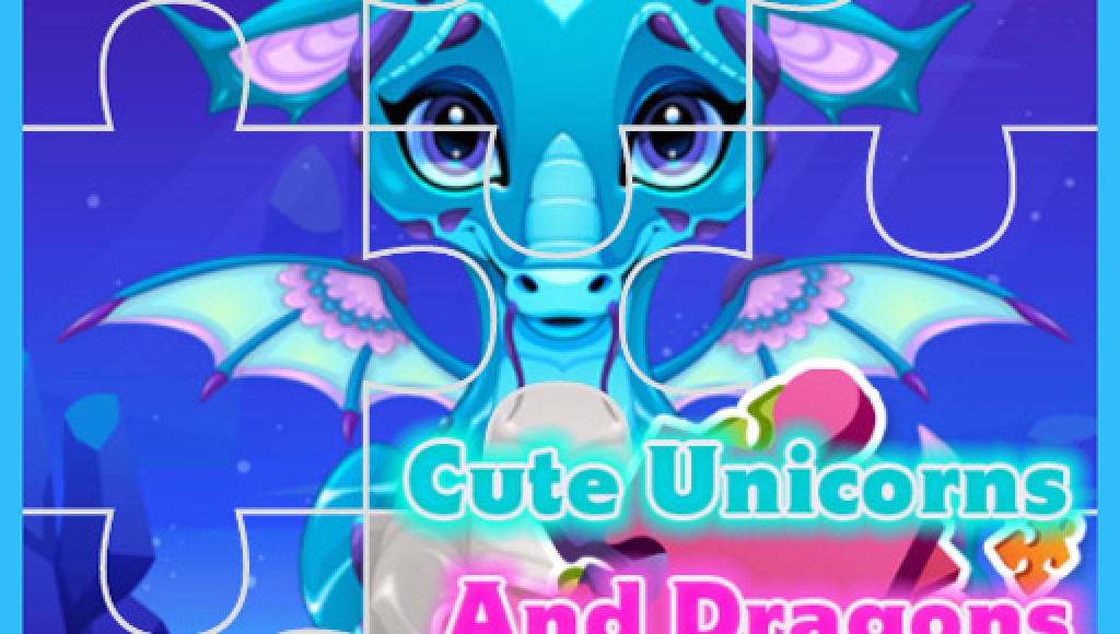 Cute Unicorn & Dragon Puzzle