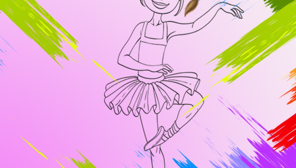 Little Ballerinas Coloring