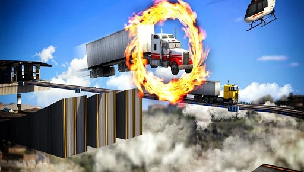 Impossible Truck Driving Stunt Track Parking