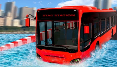 Extreme Water Floating Bus Driving