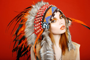 Look indien en frange et daim