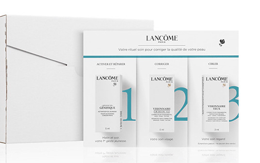 Recevez gratuitement votre rituel soin Lancôme sur mesure
