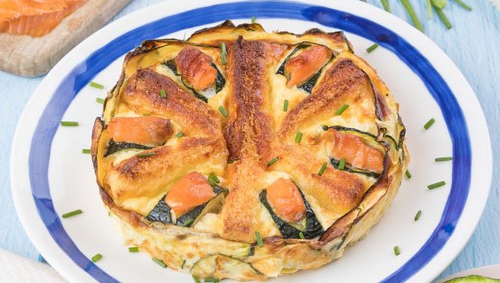 Recette des p\'tites quiches saumon courgette