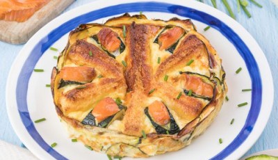 Recette des p\'tites quiches saumon courgette