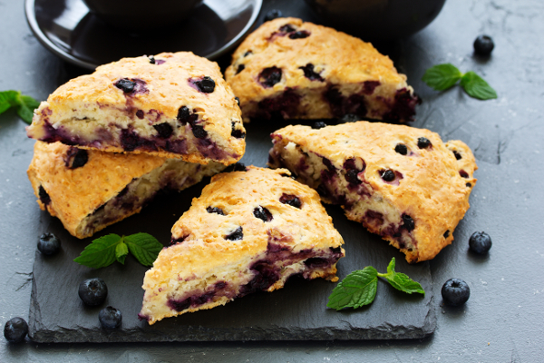 Recette des scones aux myrtilles