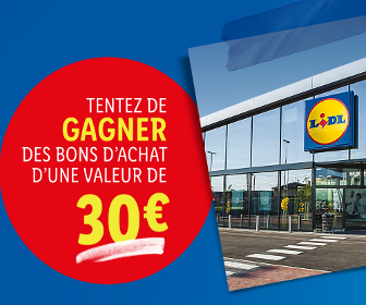 Jeu Lidl : 300 bons d\'achat de 30 euros à remporter