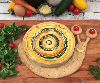 Recette de La quiche escargot aux légumes