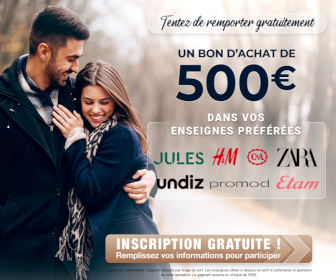 Jeu Shopping : remportez un bon d\'achat de 500 euros