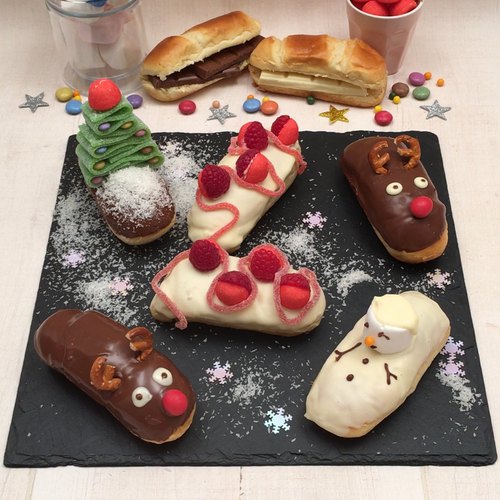 Recette des éclairs au chocolat de Noël