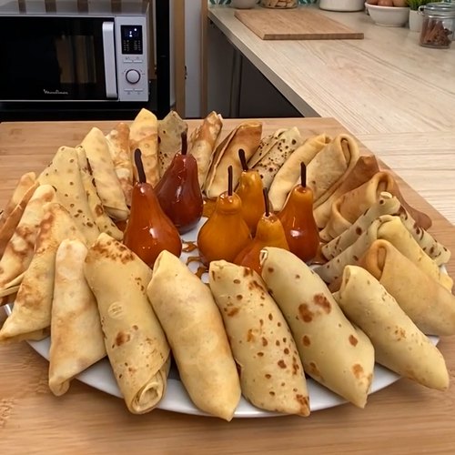 Recette des crêpes poires vanille