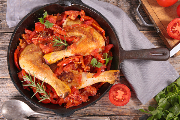 Recette du Poulet Basquaise