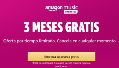 Gratis 3 meses de Amazon Musica