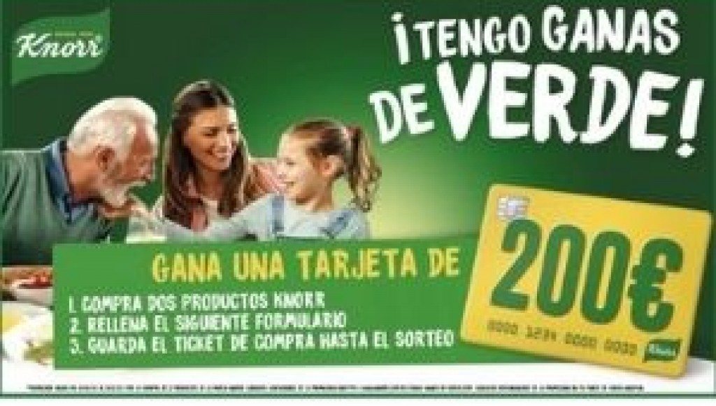 KNORR SORTEA UNA TARJETA DE 200€