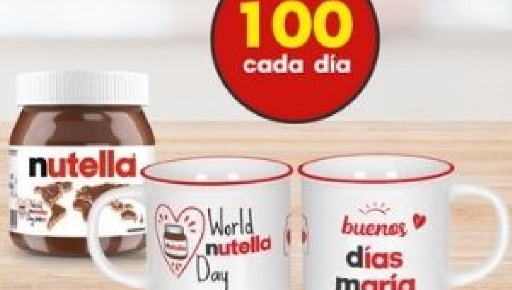 NUTELLA REGALA TAZAS PERSONALIZADAS