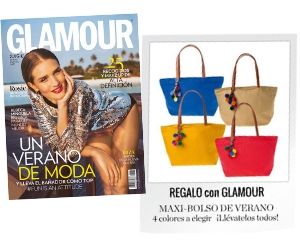 La Revista Glamour te regala una bolsa de verano como las de la imagen en colores fucsia, lima y naranja