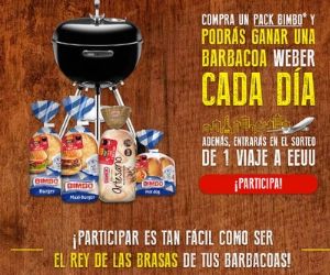 BIMBO SORTEA 62 BARBACOAS WEBER + 1 VIAJE A EEUU PARA 4 PERSONAS
