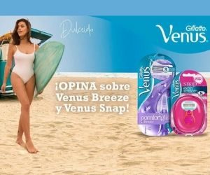 Recibe gratis la nueva maquinilla Venus Breeze y Venus Snap. Hay 10 para regalar.