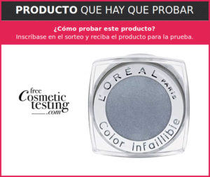 25 SOMBRA DE OJOS DE L’ORÉAL PARA PROBAR GRATIS EN FREE COSMETIC TESTING