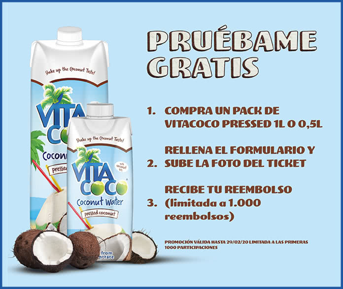 PRUEBA GRATIS LA BEBIDA VITA COCO PRESSED