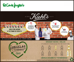 MUESTRAS GRATIS DE KIEHL’S EN ECI Y PRODUCTOS GRATIS POR RECICLAR