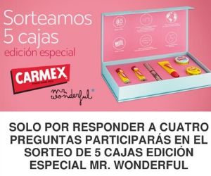 SORTEO DE 5 CAJAS CARMEX EDICIÓN ESPECIAL MR. WONDERFUL