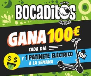 BOCADITOS SORTEA 100€ DIARIOS Y 1 PATINETE ELÉCTRICO POR SEMANA