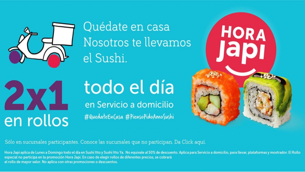 sushi roll 2x1 precios