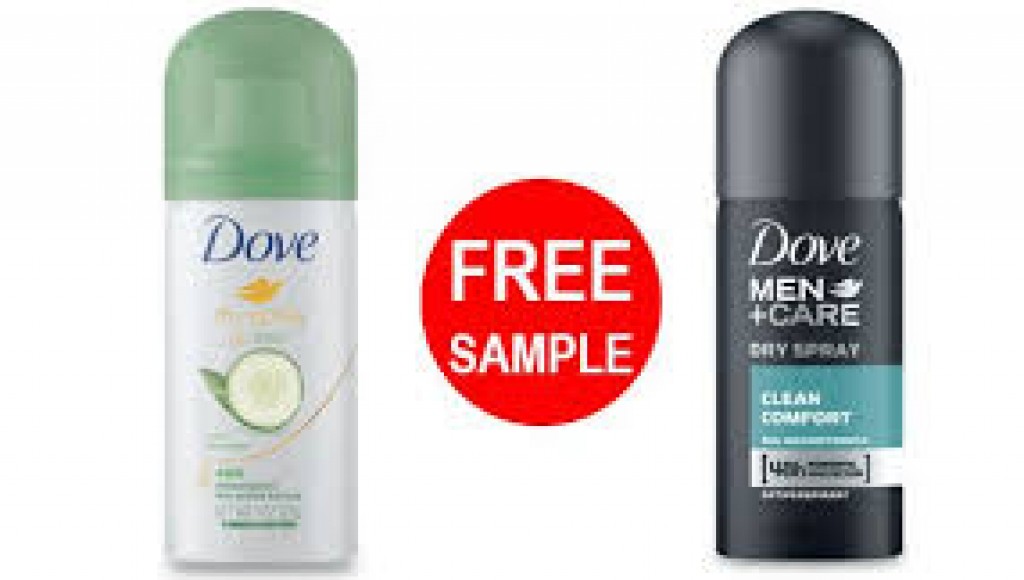 Free Dove Dry Spray Deodorant Sample Samples Avenue