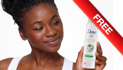 Free Dove deodorant samples