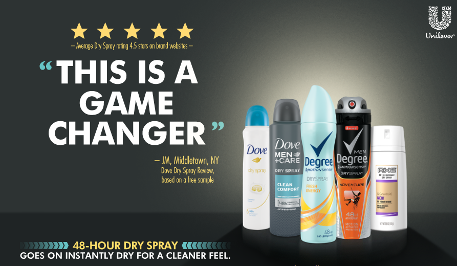 FREE SAMPLES of your favorite deodorant - DOVE - DEGREE !