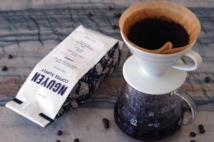 Free Coffee Sample and Stickers from Nguyen Coffee
