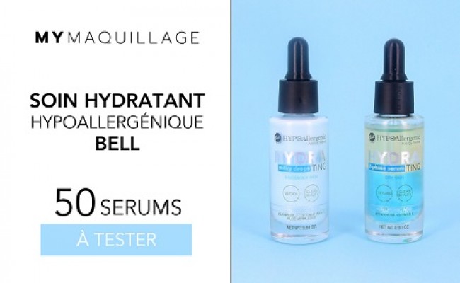 Testez gratuitement les soins hydratants Bell My Maquillage