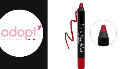 Testez gratuitement le Lip & kiss velvet - crayon crème effet mat - Adopt