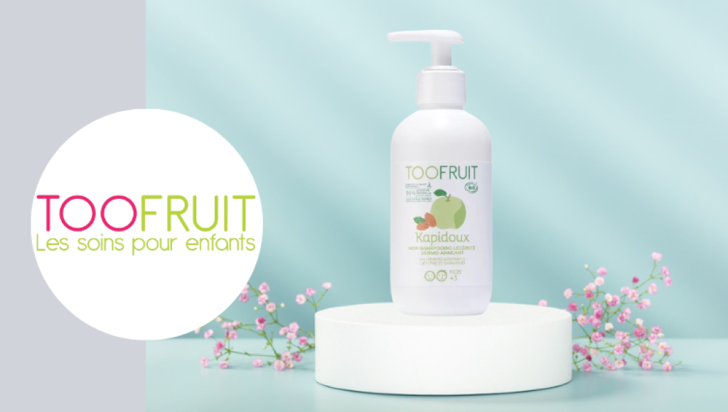 Testez gratuitement le shampoing biologique pomme amande pour enfant de Too Fruit