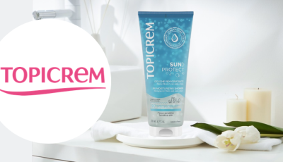 Testez gratuitement le sun protect douche réhydratante de Topicarem