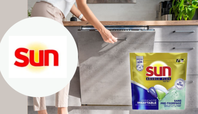 Testez gratuitement les nouvelles capsules lave-vaisselle de SUN Absolu Plus