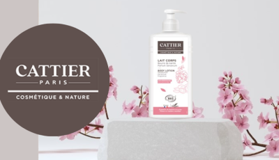Testez gratuitement le lait corps beurre de karité parfum géranium de Cattier