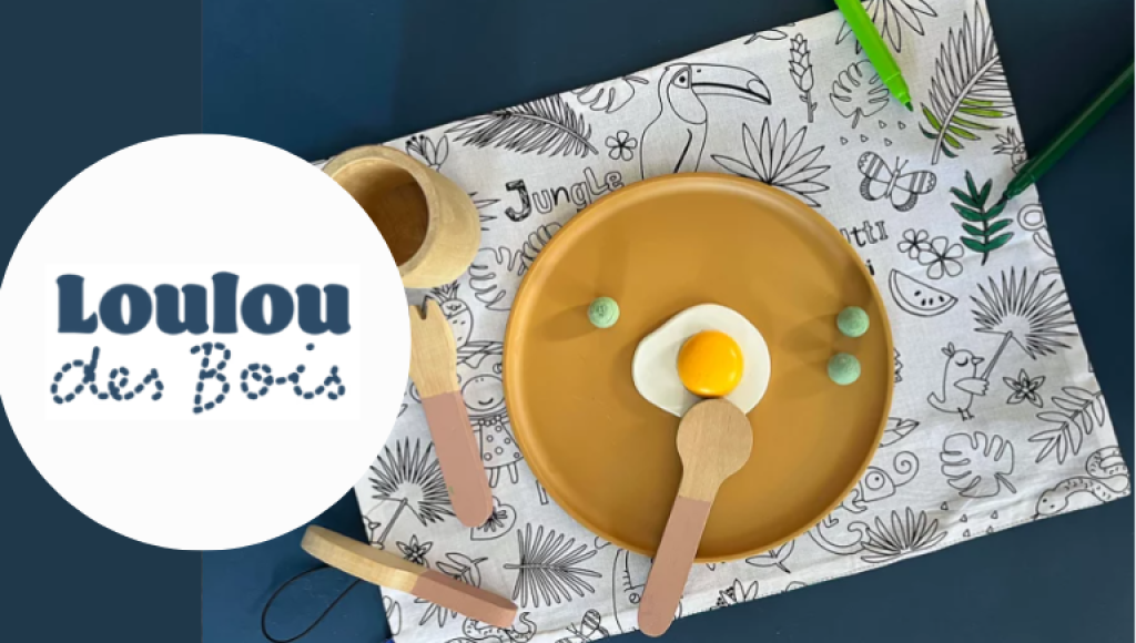 Tester gratuitement le set de table à colorier de Loulou des Bois
