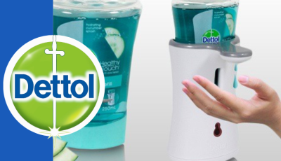 Testez gratuitement le distributeur de savon automatique de Dettol